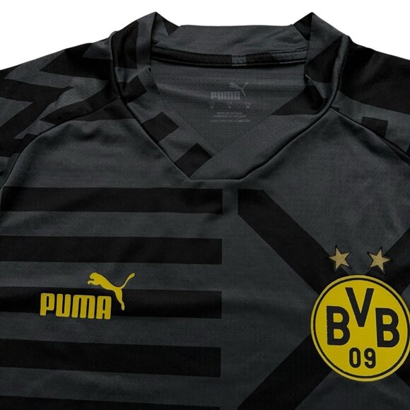 Puma Pre-Match Soccer Jersey Mens Size M Borussia Dortmund BVB Gray - Picture 2 of 7